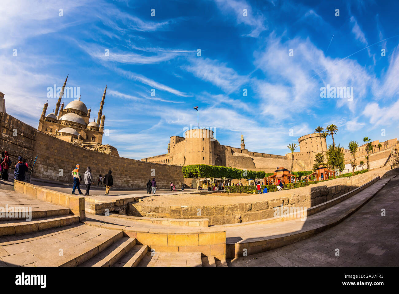 Zitadelle von Saladin mit Alabaster Moschee, Kairo, Ägypten Stockfoto