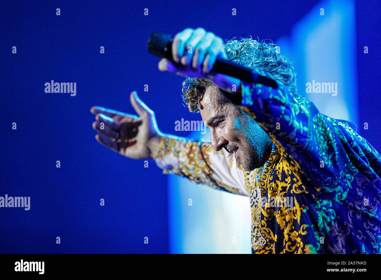 Murcia, Spanien. Oktober 2019. Der spanische Sänger David Bisbal hat während seines Auftritts beim Konzert Tour2019 mitgemacht. © ABEL F. ROS/ALAMY Stockfoto