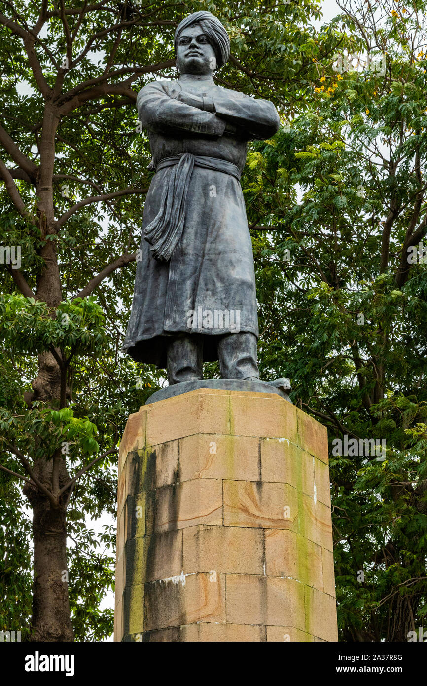 Mumbai, Maharashtra Indien 12. August 2019 Statue von Vivekananda in der Nähe des Gateway of India Bombay Mumbai Maharashtra Indien Stockfoto