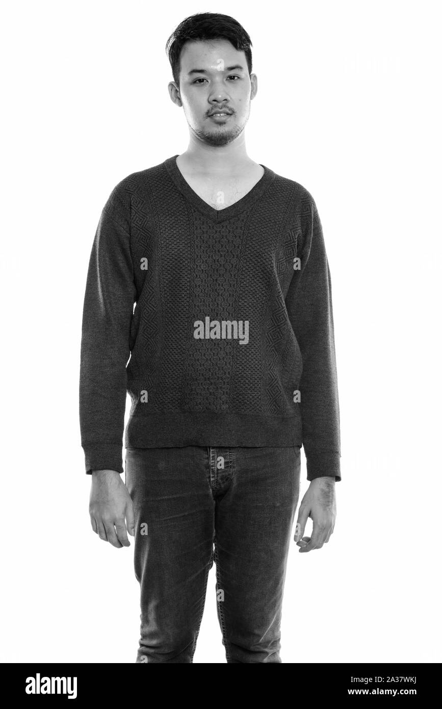 Studio geschossen von jungen asiatischen Mann Stockfoto