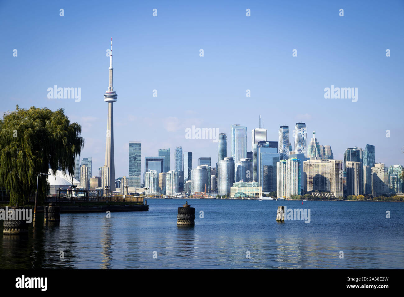 Die Skyline der Stadt mit CN-Tower, Toronto, Ontario, Kanada Stockfoto