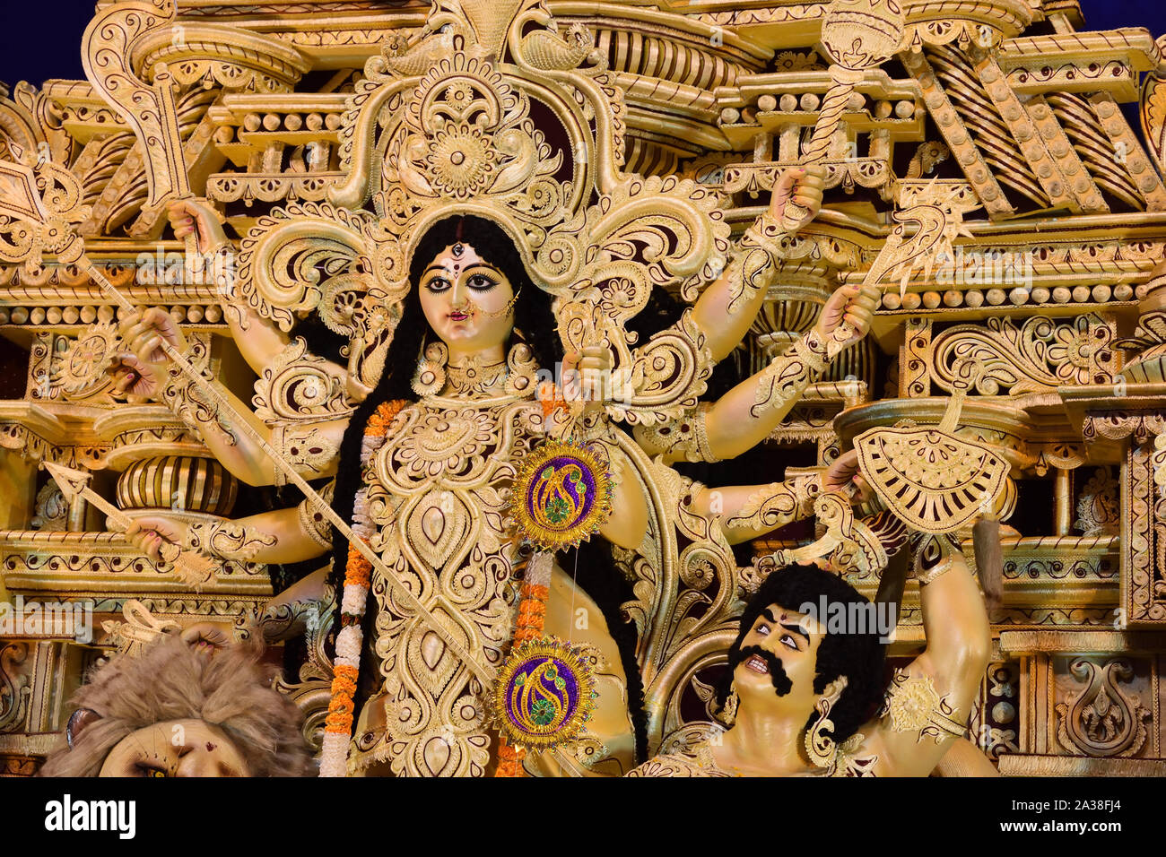 Indische Durga Puja Festival in Kolkata Stockfoto