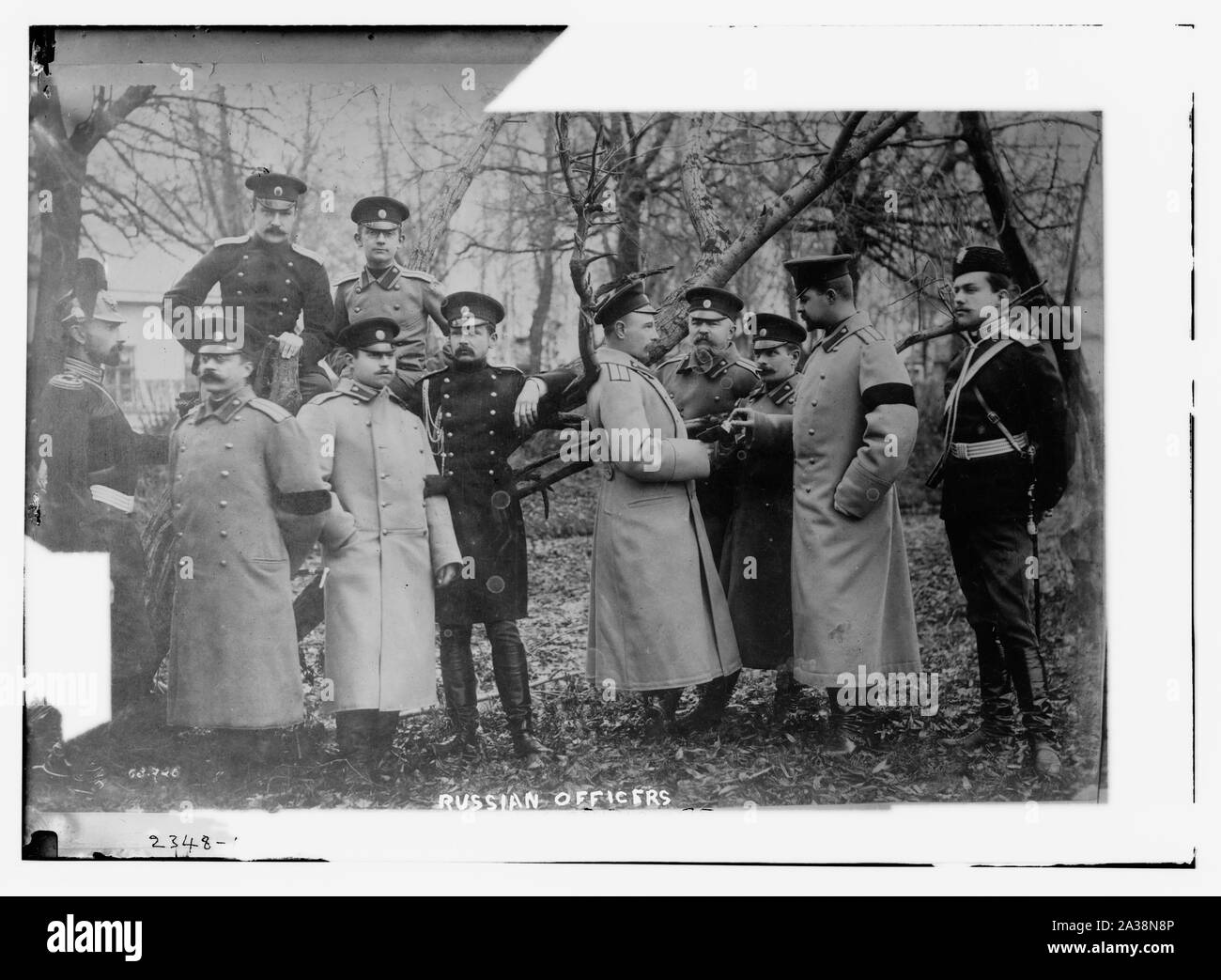 Russische Offiziere Stockfoto
