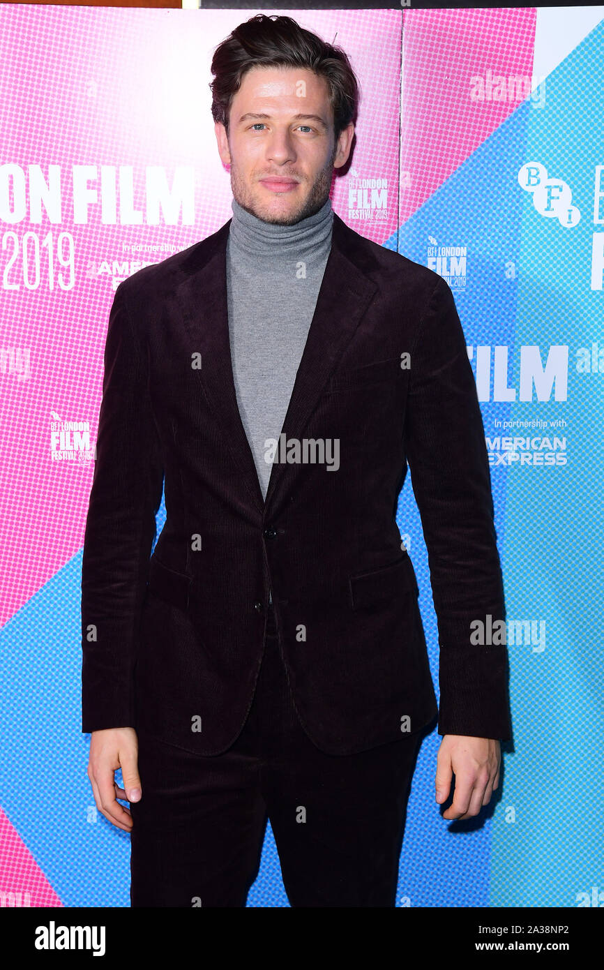 James Norton die Teilnahme an der Premiere von Herr Jones, als Teil des BFI London Film Festival, das Curzon Mayfair in London. Stockfoto