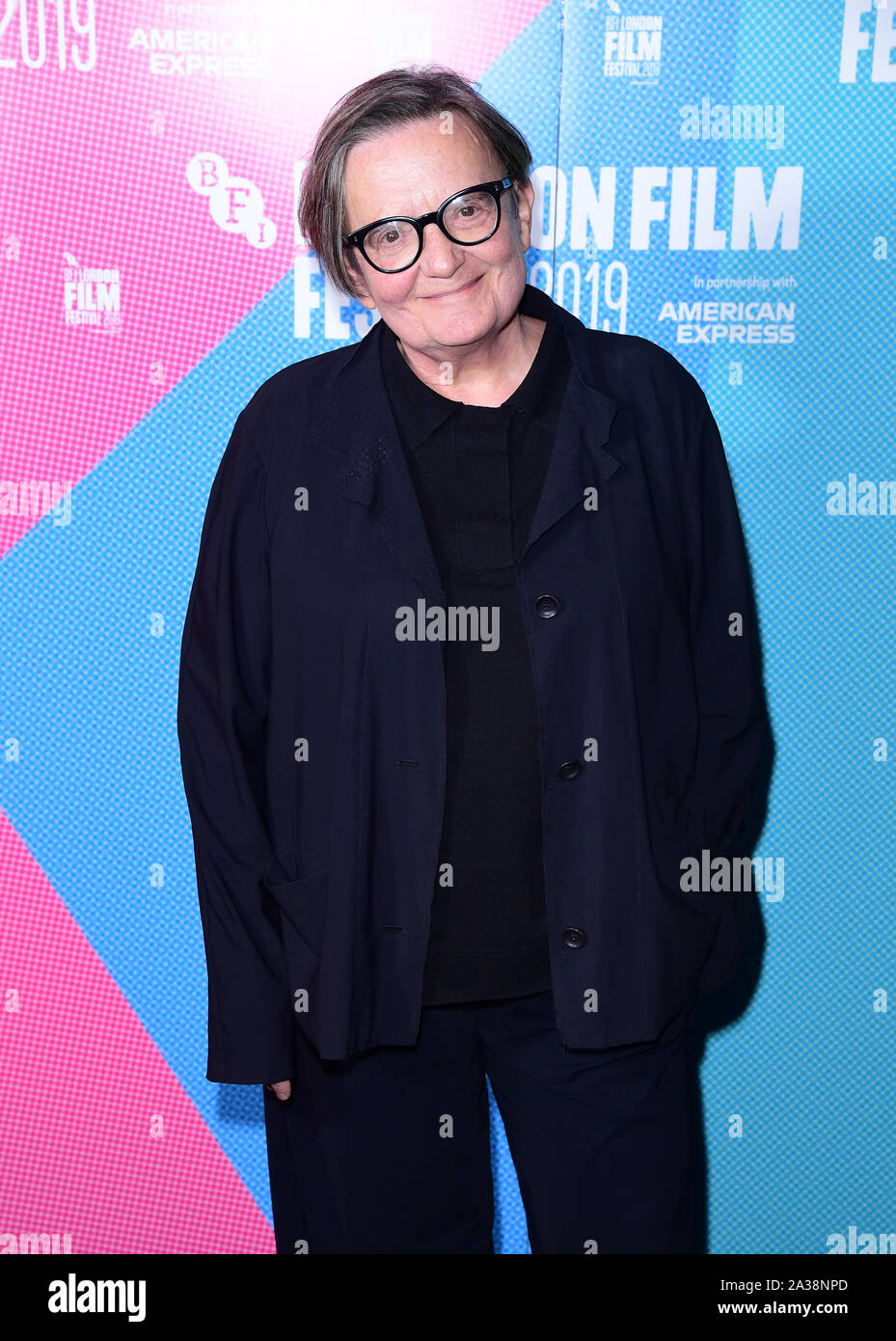 Agnieszka Holland Teilnahme an der Premiere von Herr Jones, als Teil des BFI London Film Festival, das Curzon Mayfair in London. Stockfoto