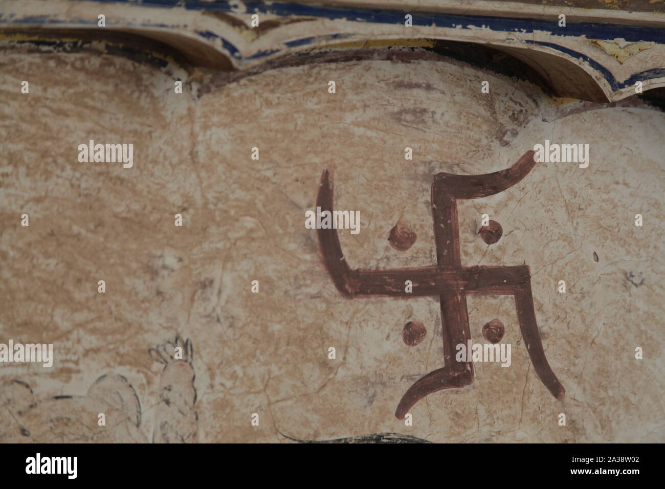 Hakenkreuz, Kreuz in Indien Stockfoto