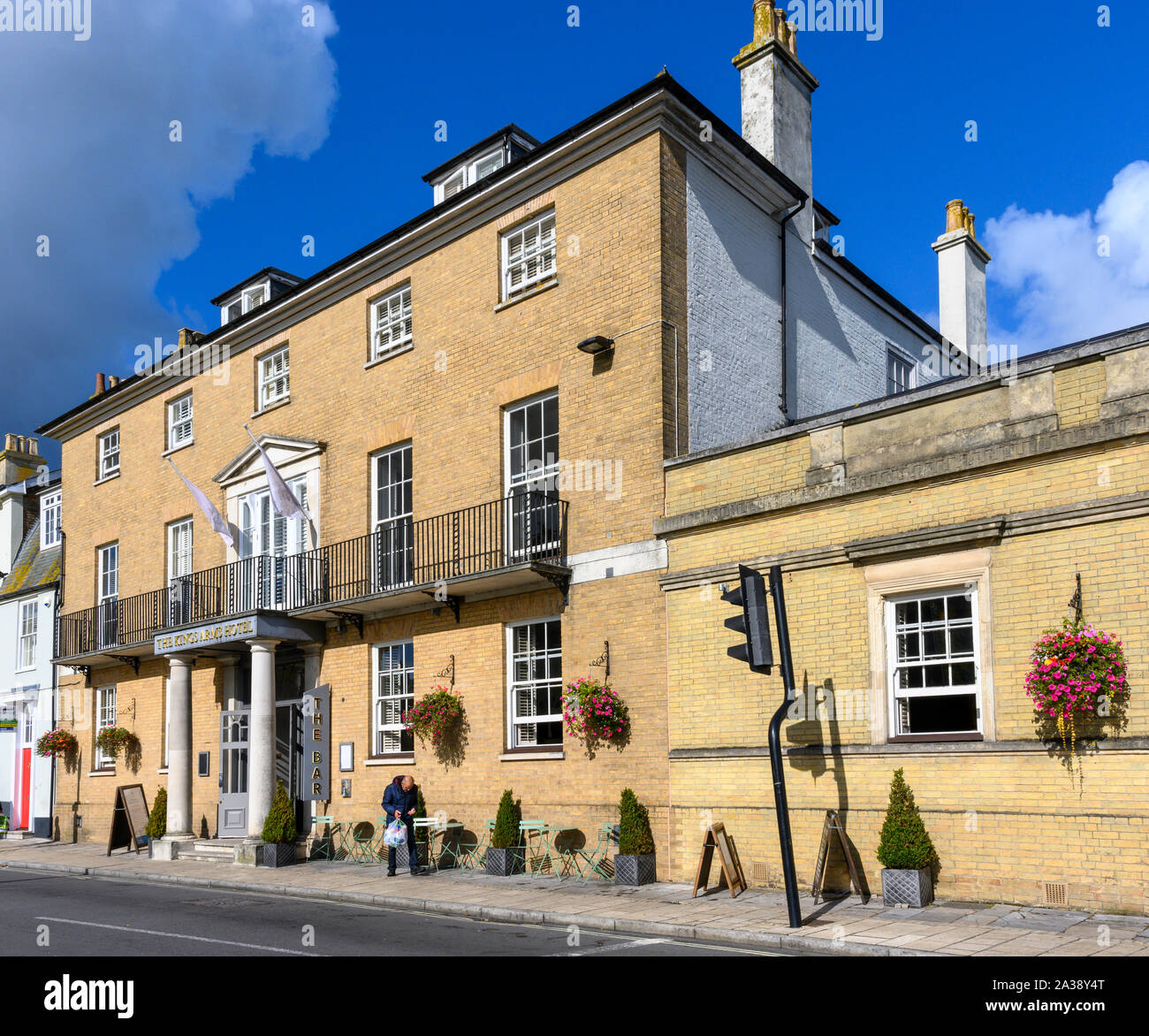 Das Kings Arms Hotel, Castle Street, Christchurch, Dorset, England, Großbritannien Stockfoto