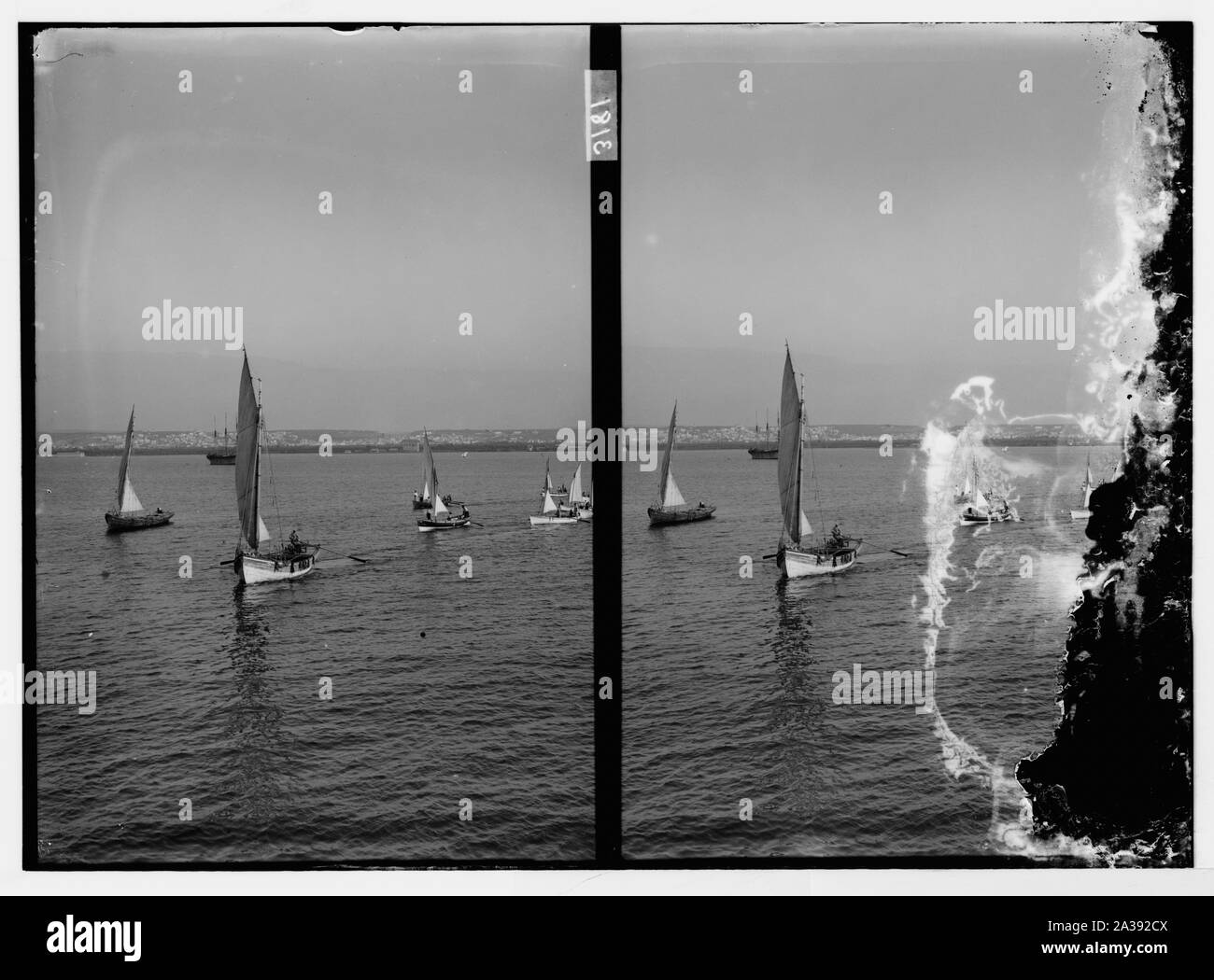 Segelboote im Hafen, Beirut wahrscheinlich Tripolis Stockfoto