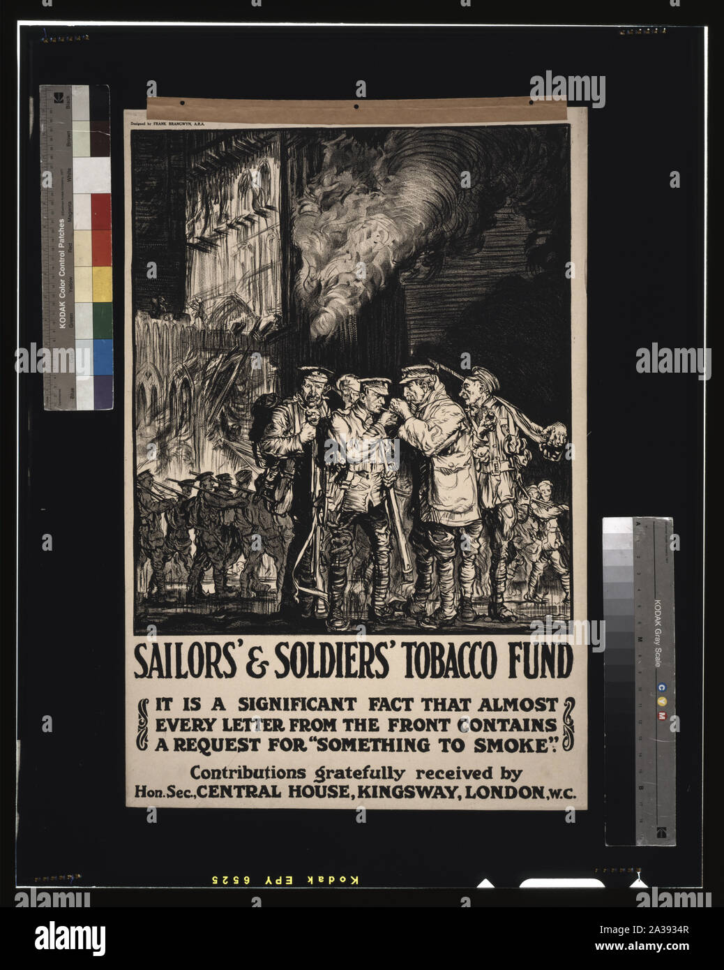 Matrosen und Soldaten Tabakfonds. Es ist eine bedeutsame Tatsache, dass fast jeder Brief enthält eine Anforderung für etwas zu rauchen Stockfoto