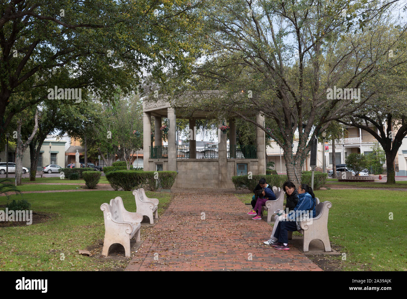 San Agustin Plaza in Laredo, Texas Stockfoto