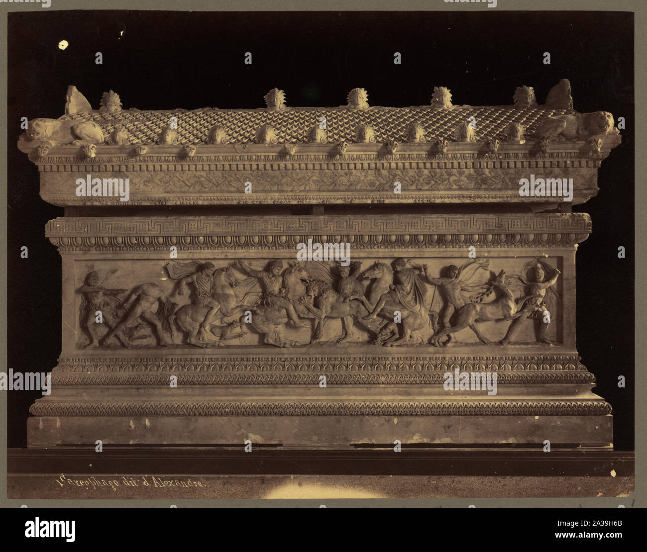 Sarcophage dit d'Alexandre Stockfoto