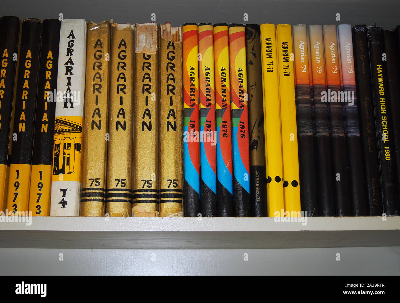 Hayward High School Jahrbücher, Hayward, Kalifornien Stockfoto