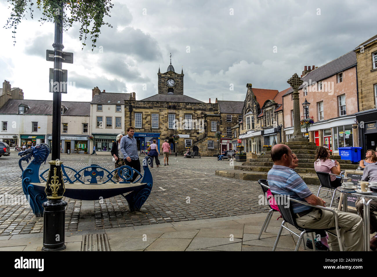 16, 07, 2019, Alnwick, Northumberland, England, Großbritannien, den Alten Markt Stockfoto