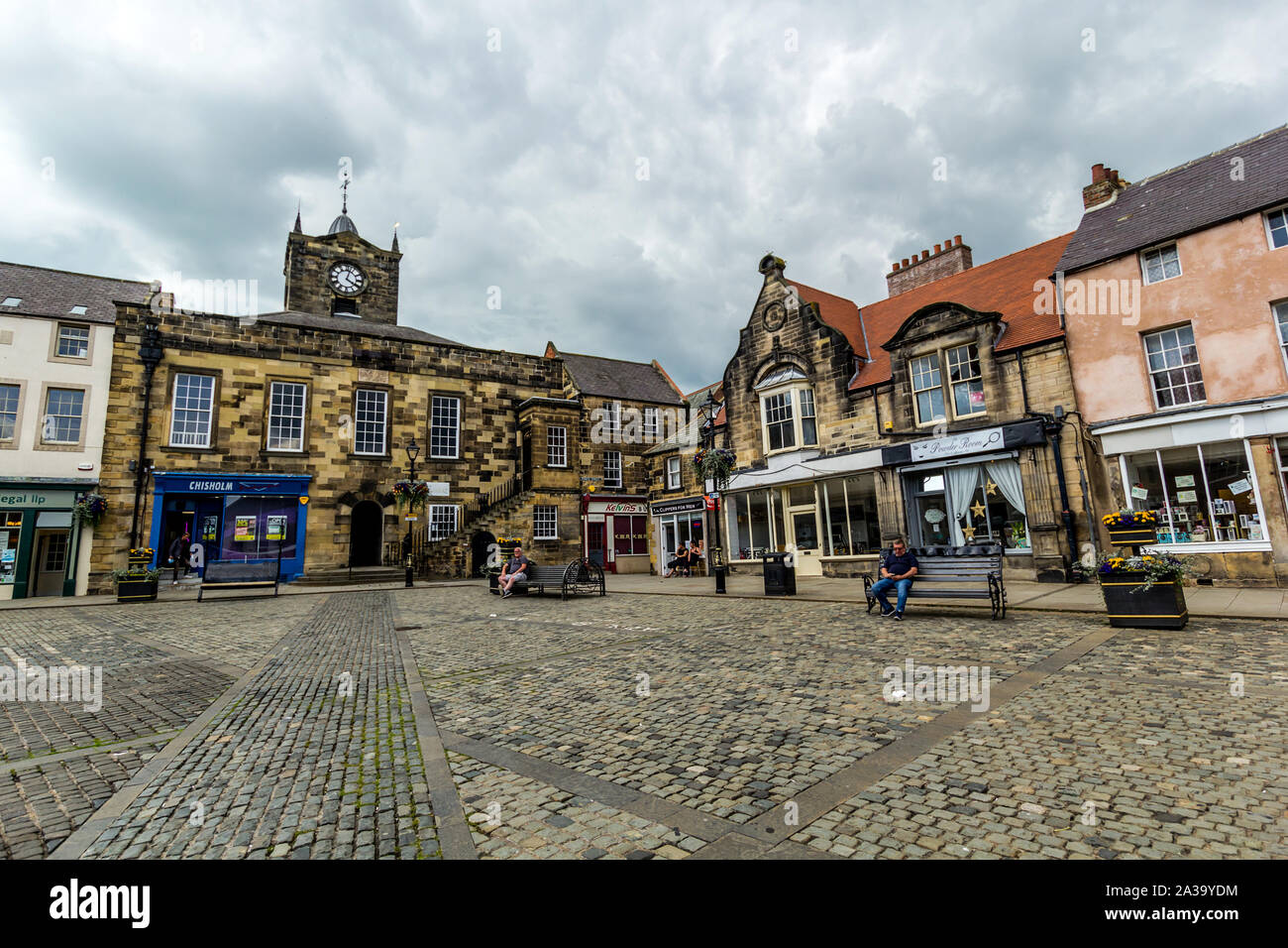 16, 07, 2019, Alnwick, Northumberland, England, Großbritannien, den Alten Markt Stockfoto