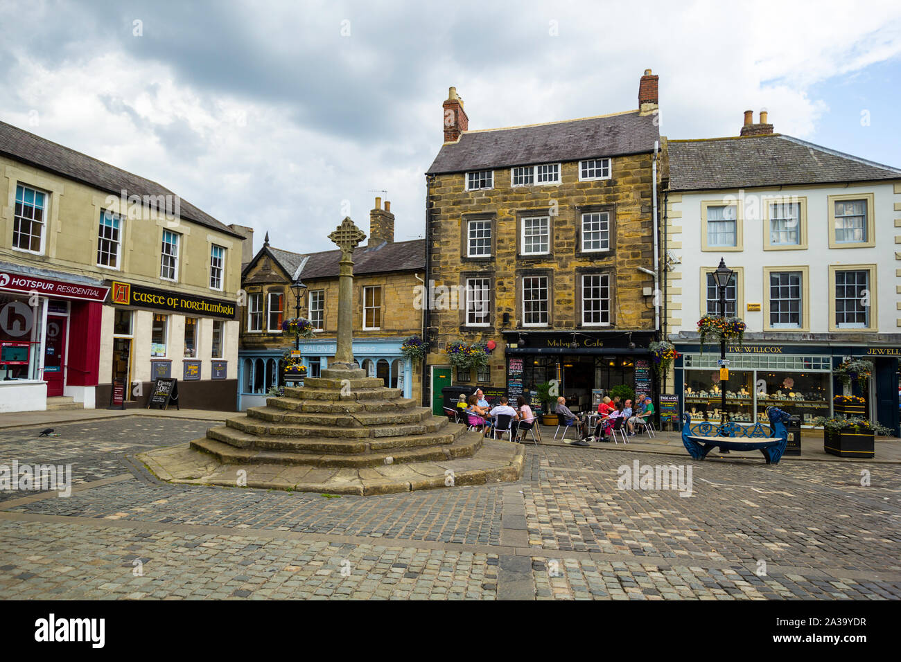 16, 07, 2019, Alnwick, Northumberland, England, Großbritannien, den Alten Markt Stockfoto