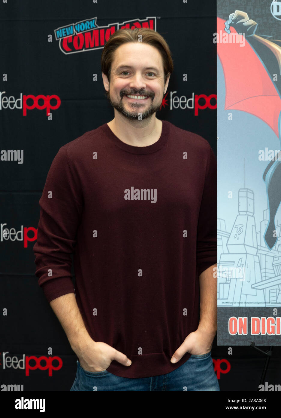 New York Ny Oktober 6 2019 Friedle Besucht Presser Fur Batman Uber 20 Jahriges Jubilaum Von Warner Brothers Wahrend Der New York Comic Con Bei Jacob Javits Center Stockfotografie Alamy