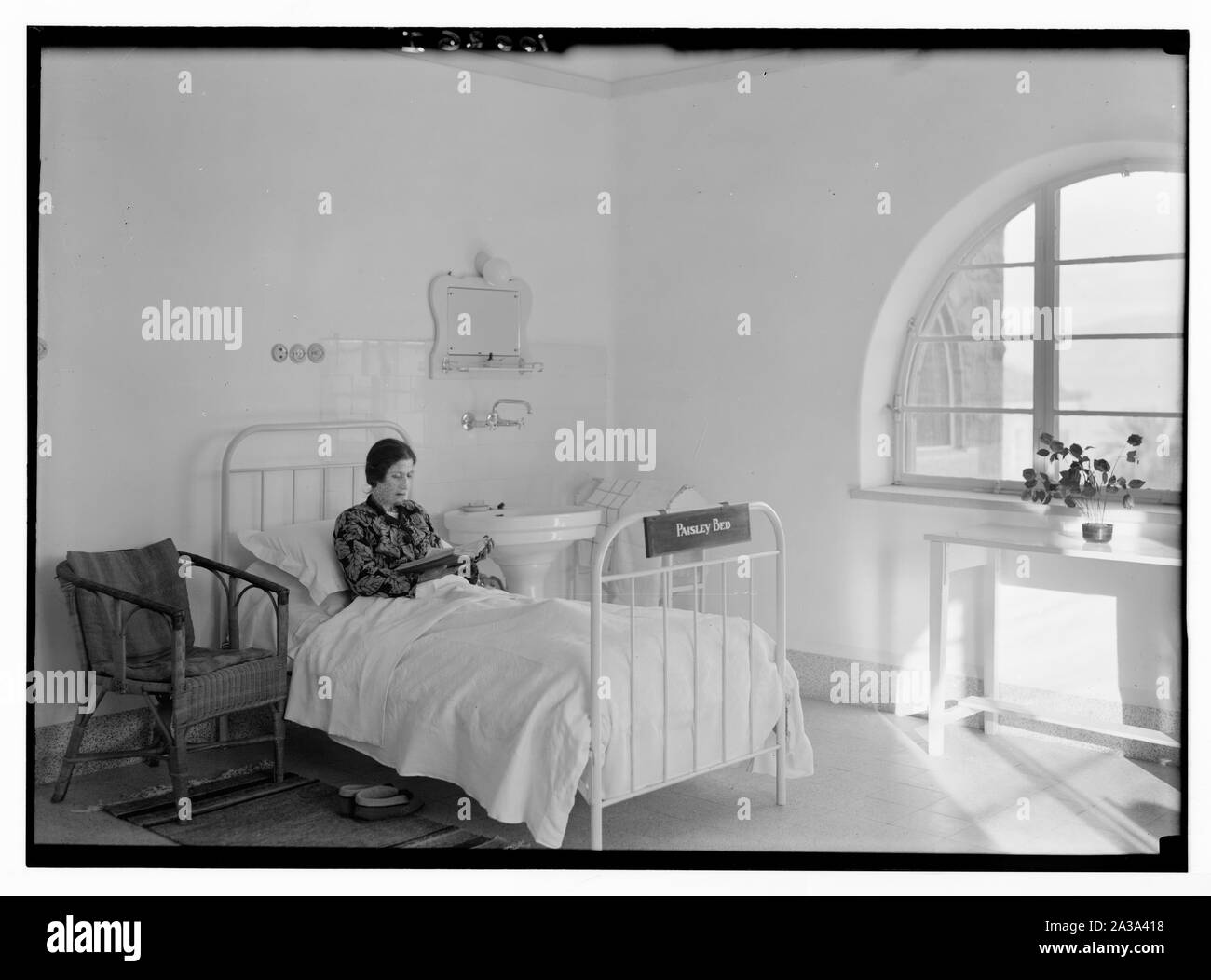 Scots Mission Hospital, Tiberias (Torrance). Krankenhaus Betten. Stockfoto