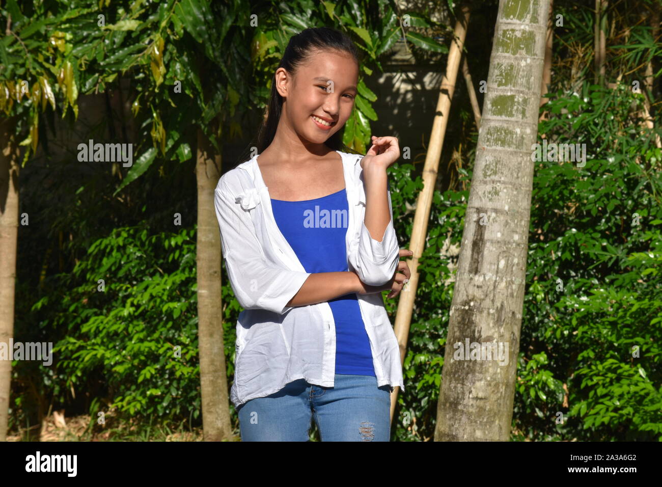 Eine schöne junge Filipina Mädchen Stockfoto