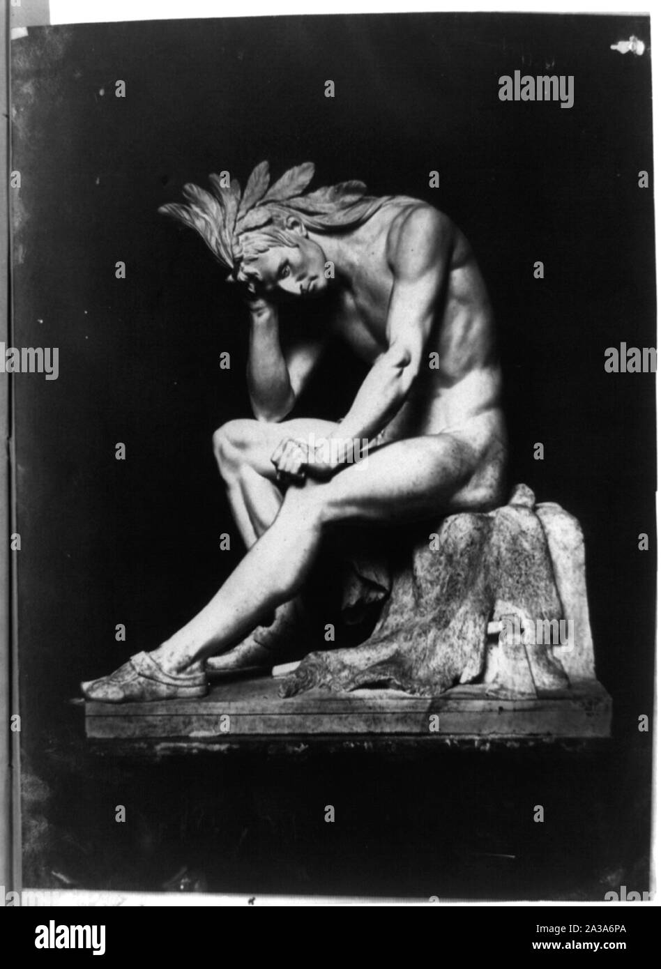 Skulptur von Indischen sitzen auf der Haut Stockfoto