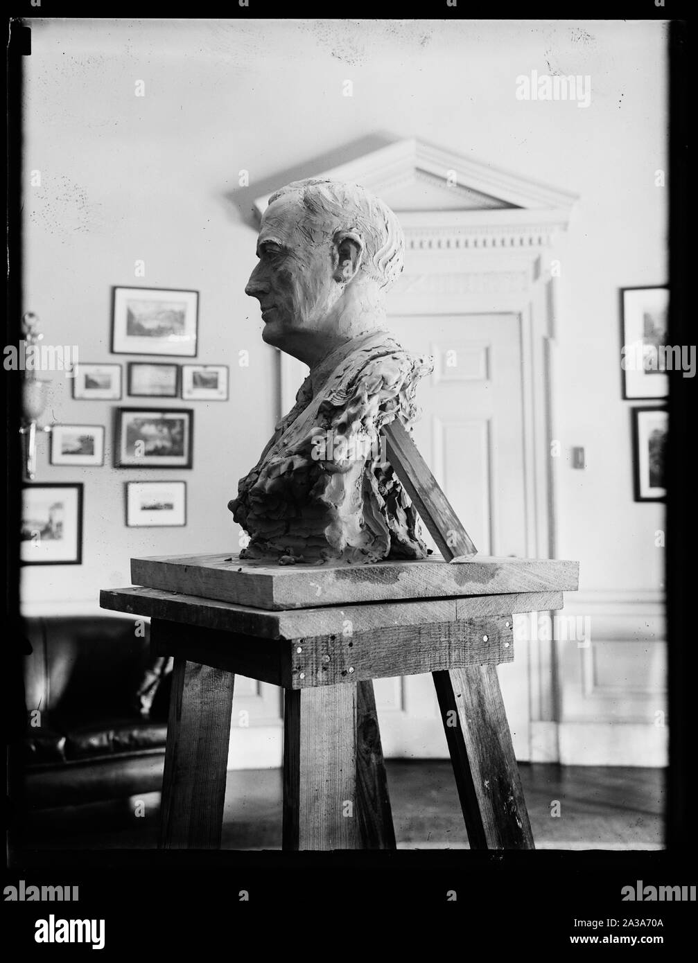 Skulptur: Büste von Franklin D. Roosevelt Stockfoto