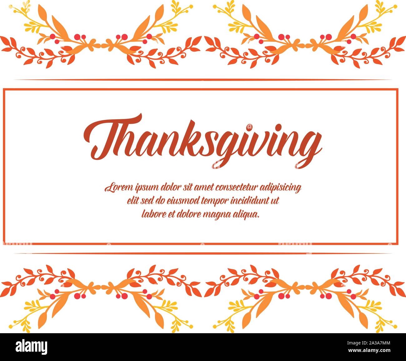 Plakat Danksagung, mit eleganten Blätter frame. Vektor Stock Vektor