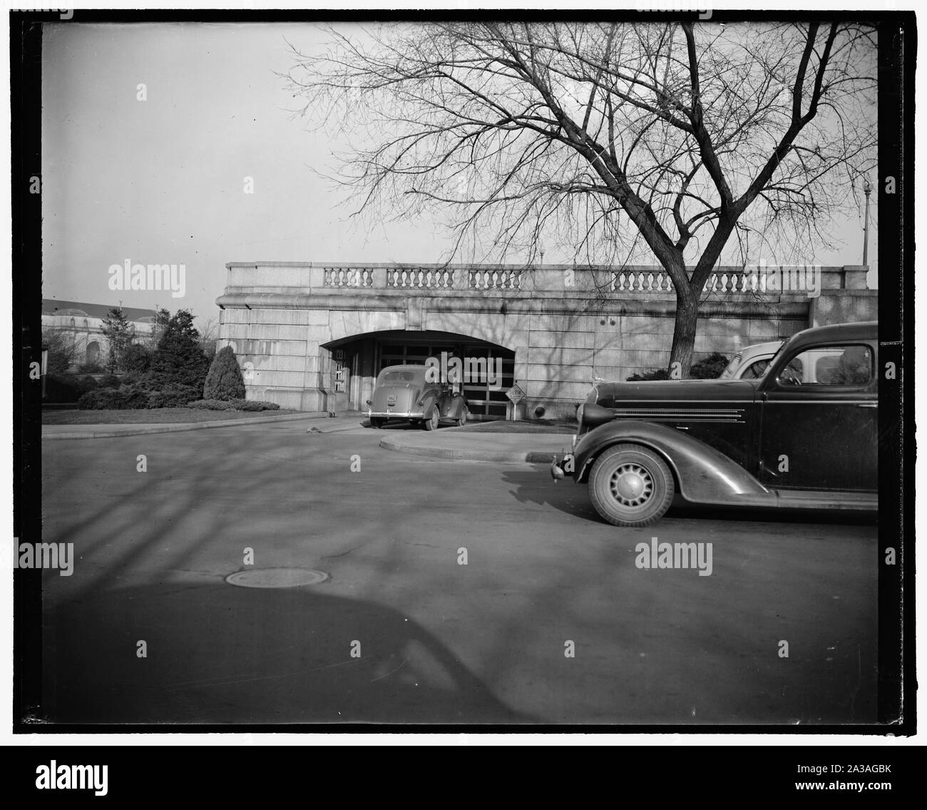Senat Parkplatz Eingang auf der New Jersey Avenue, N.W., Washington, D.C. Stockfoto