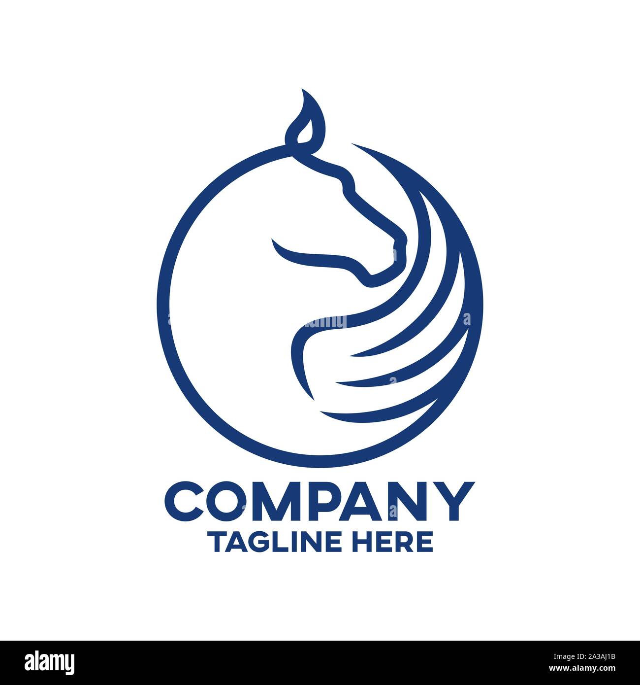 Moderne Pferd Pegasus logo Stock Vektor