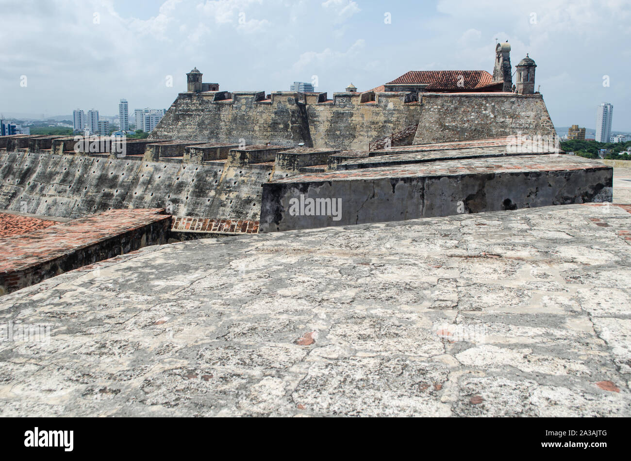 San Felipe de Barajas Castle, eines der Wahrzeichen in Cartagena Stockfoto