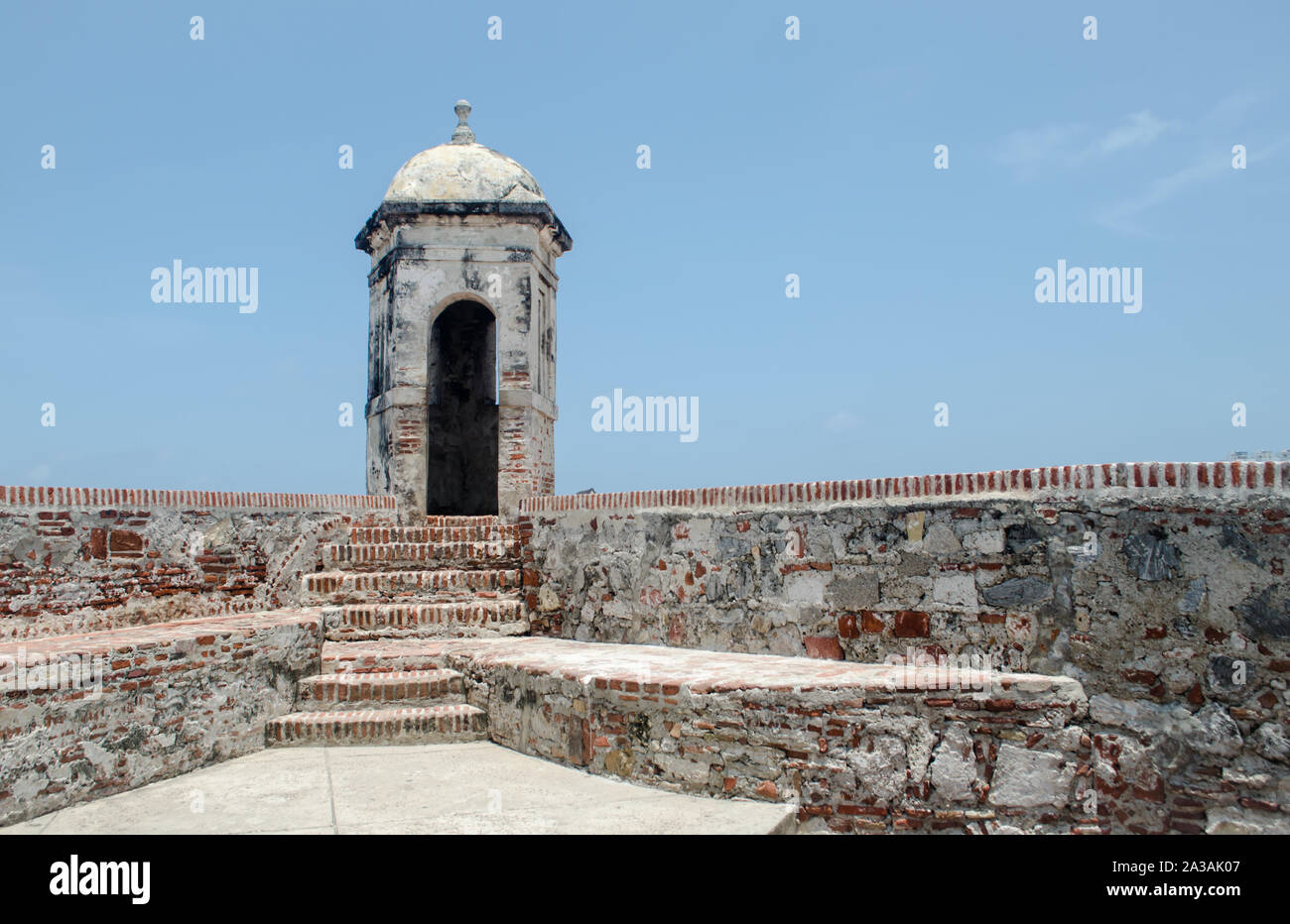 San Felipe de Barajas Castle, eines der Wahrzeichen in Cartagena Stockfoto