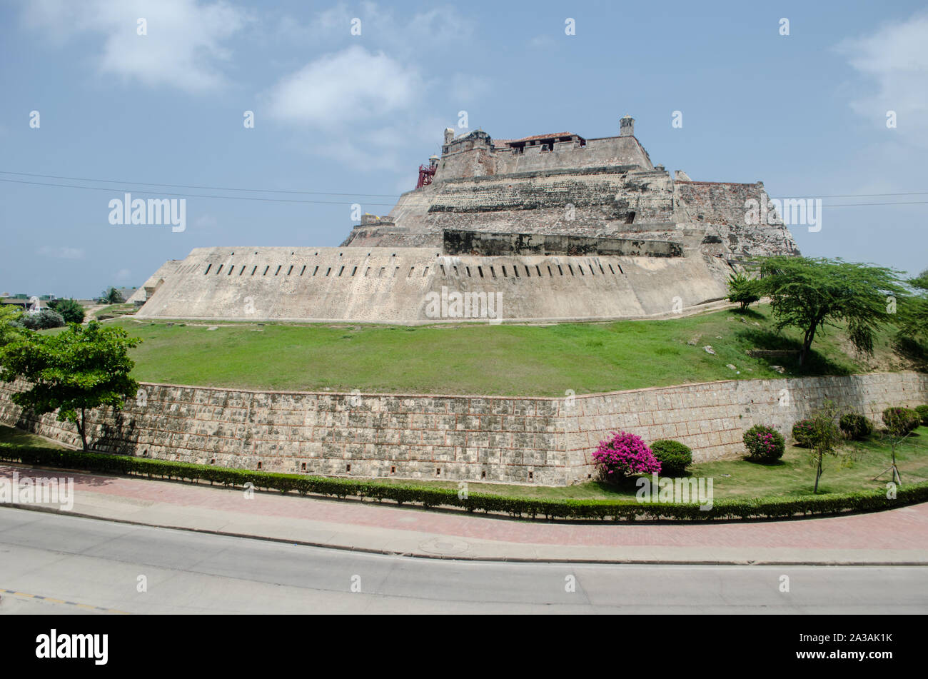 San Felipe de Barajas Castle, eine Festung in der kolumbianischen Stadt Cartagena gelegen, von Spanischen gebaut, um die Stadt vor Piraten zu schützen Stockfoto
