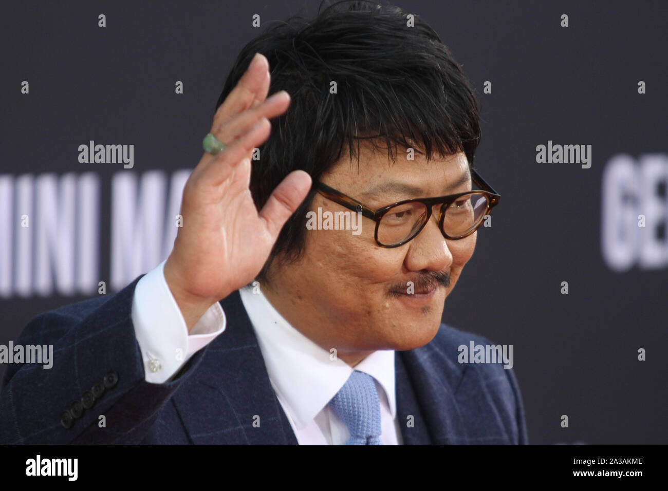 Los Angeles, USA. 06 Okt, 2019. Benedict Wong bei Paramount Pictures' "Gemini Man" Premiere an der TCL Chinese Theatre in Los Angeles, CA, 6. Oktober 2019. Foto: Joseph Martinez/PictureLux Credit: PictureLux/Hollywood Archiv/Alamy leben Nachrichten Stockfoto