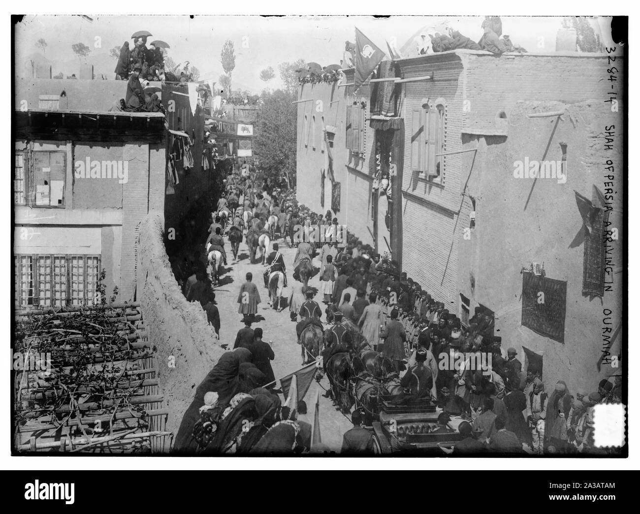 Schah von Persien, Ankunft in Ourmiah Stockfoto