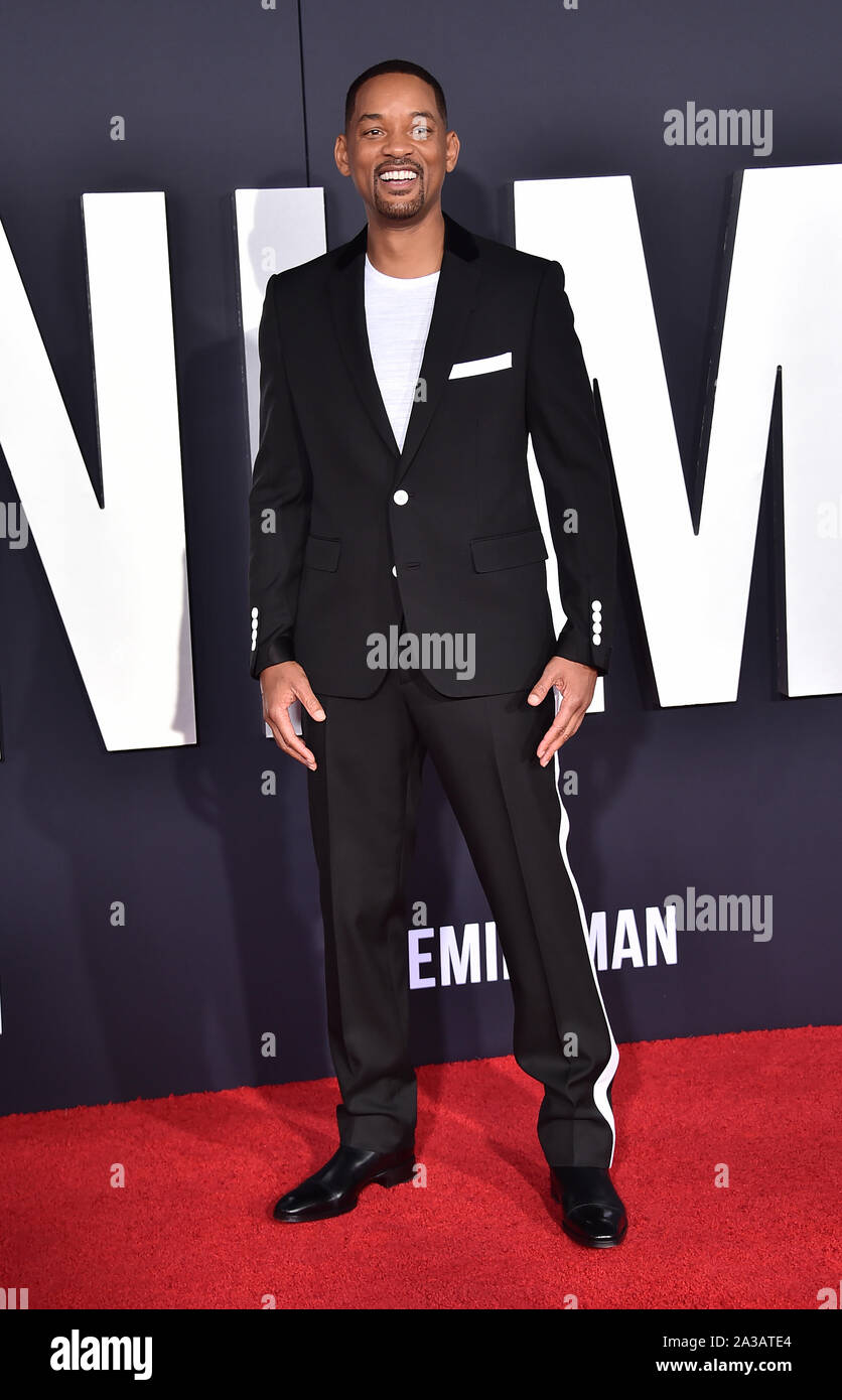 Oktober 6, 2019, Hollywood, Kalifornien, USA: Will Smith kommt für die Premiere des Films "Gemini Man" an der chinesischen Theater. (Bild: © Lisa O'Connor/ZUMA Draht) Stockfoto