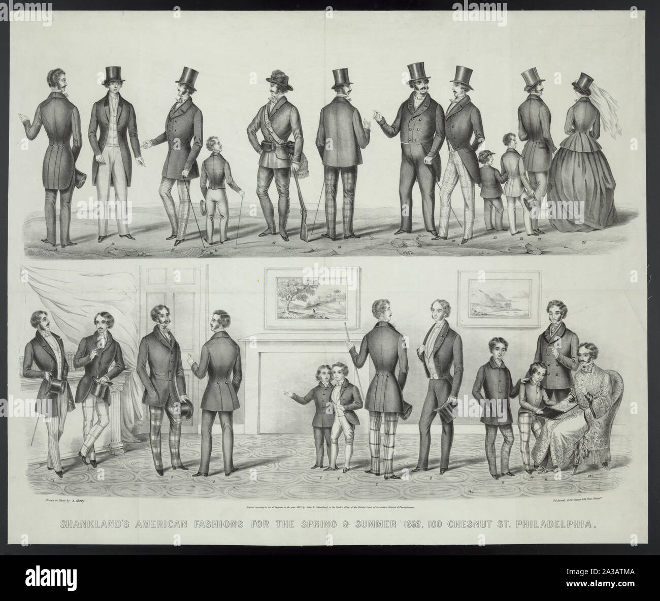 Shankland American's Mode für den Frühling und Sommer 1852 Stockfoto