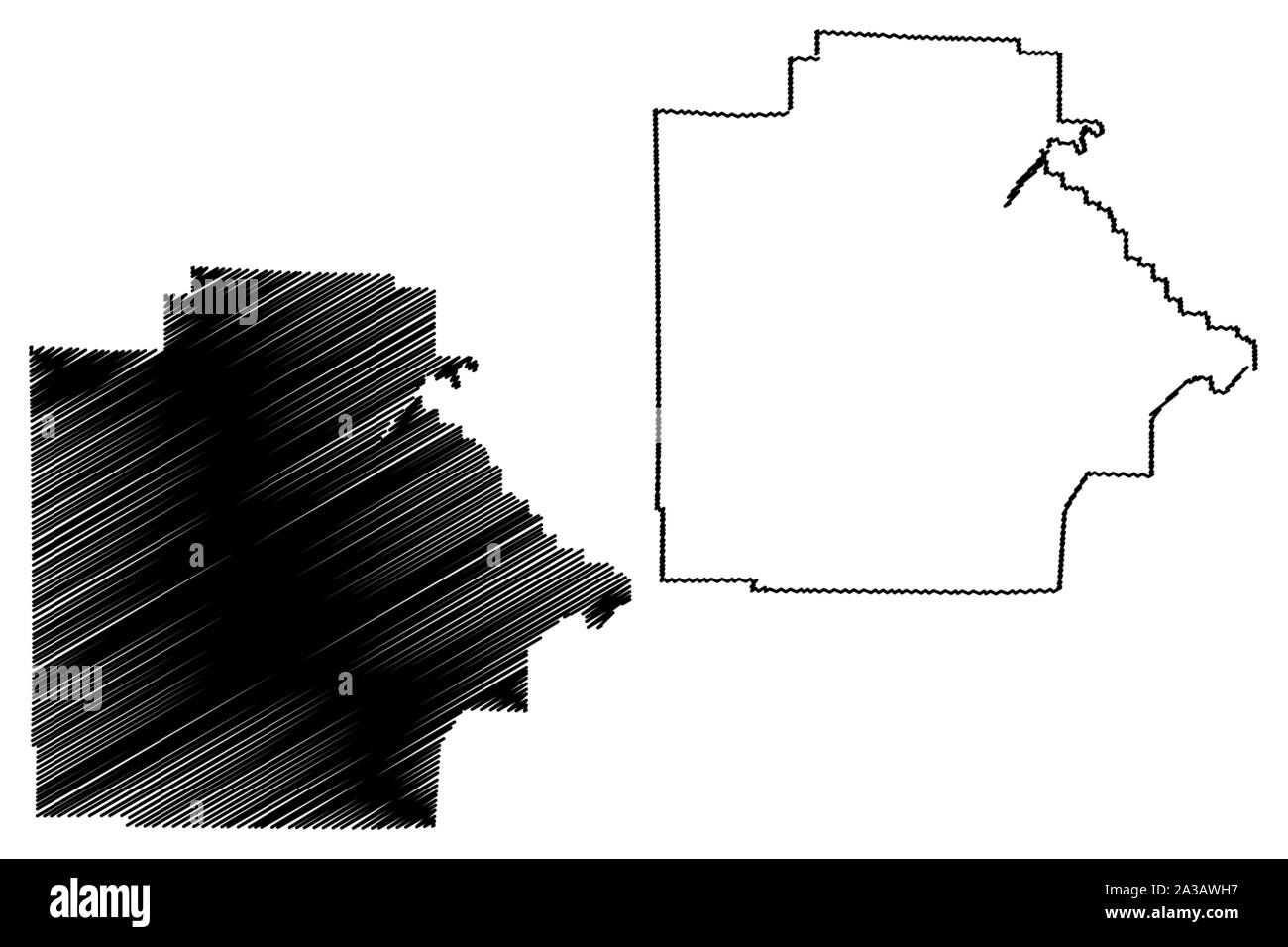 Tuscaloosa County, Alabama (Grafschaften in Alabama, Vereinigte Staaten von Amerika, USA, USA, USA) Karte Vektor-illustration, kritzeln Skizze Tuscaloosa map Stock Vektor