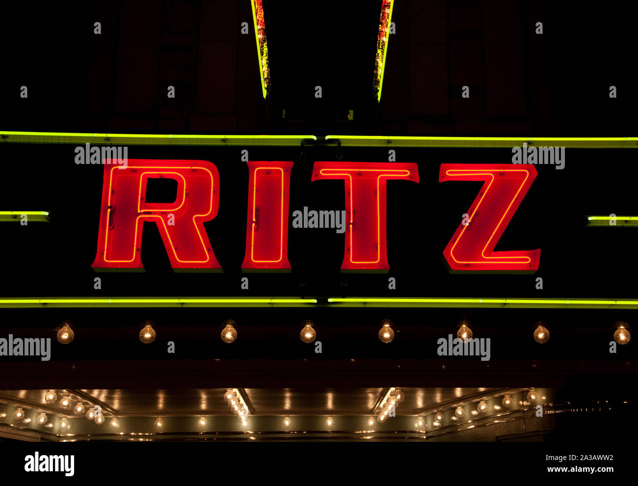 Sheffield ist die Heimat des Ritz Theater, ein stiller Film Haus aus dem Jahre 1920, dass die ursprüngliche Pracht restauriert wurde. Stockfoto