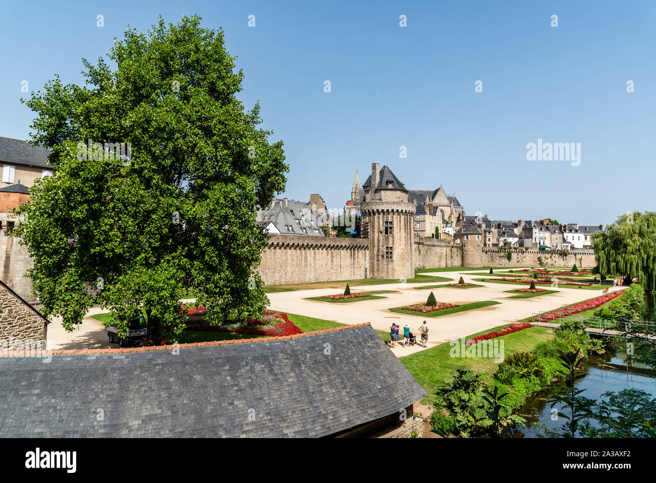 Stadtbild der Altstadt von Vannes in der Bretagne, Frankreich
