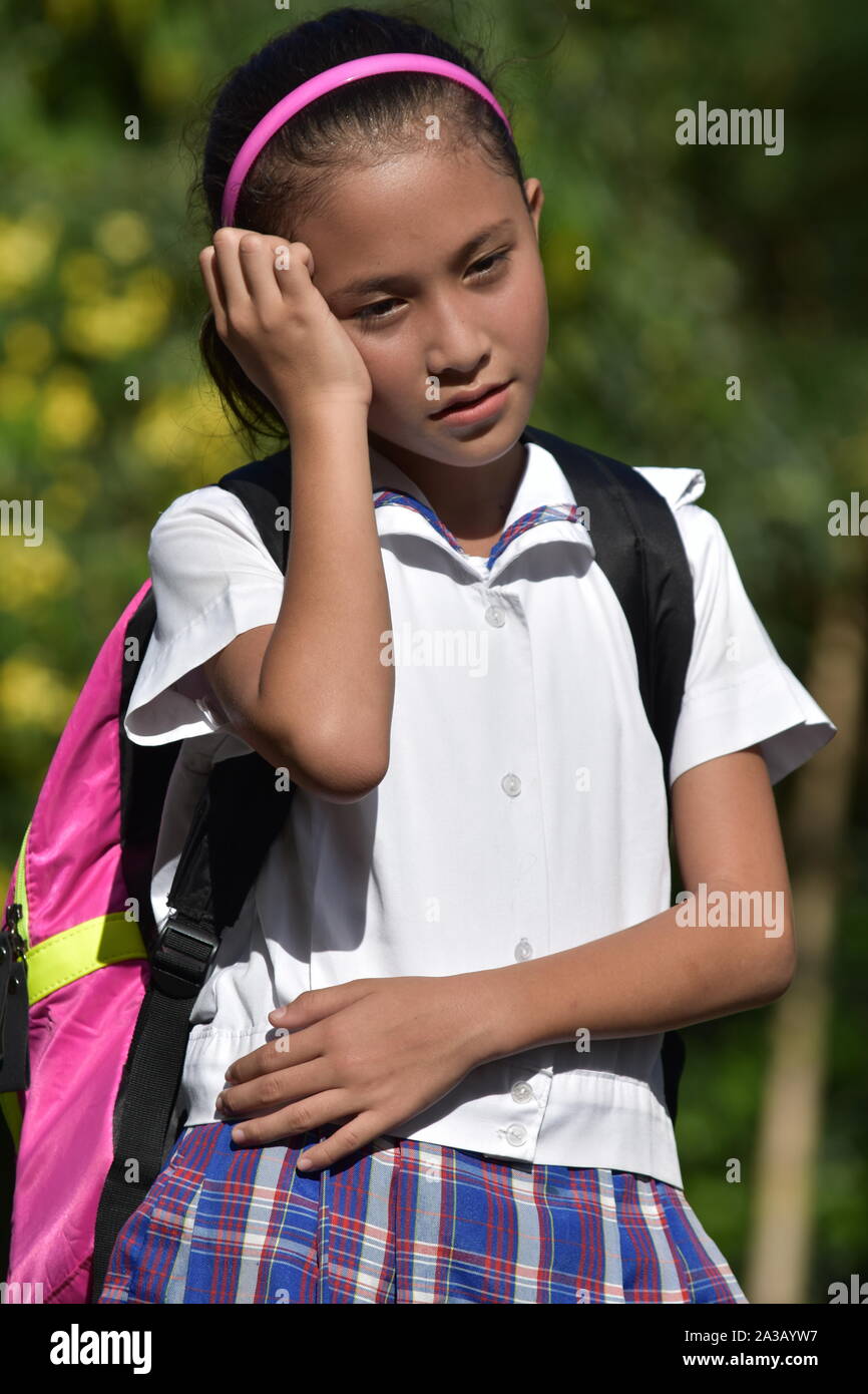 Eine einem besorgten Minderheit Person Stockfoto