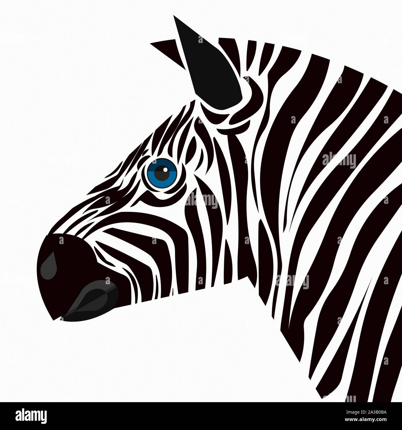 Nahaufnahme von Zebra an Kamera suchen Stockfoto