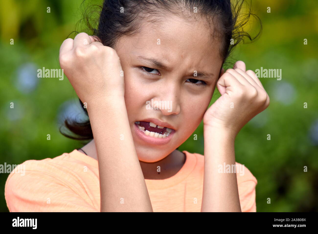 Eine asiatische Youngster und Wut Stockfoto