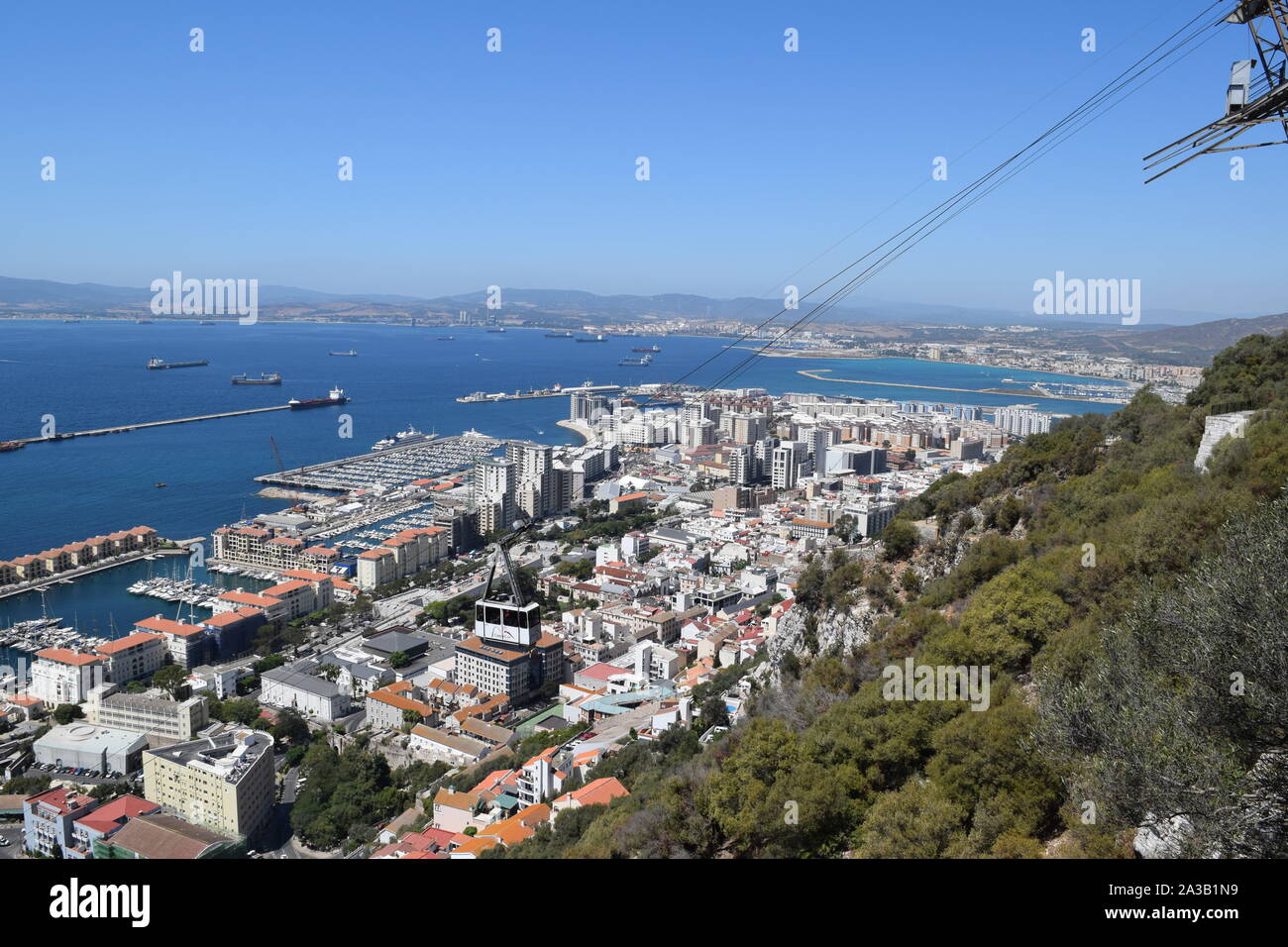 Fuengirola Spanien, Felsen von Gibraltar. Stockfoto