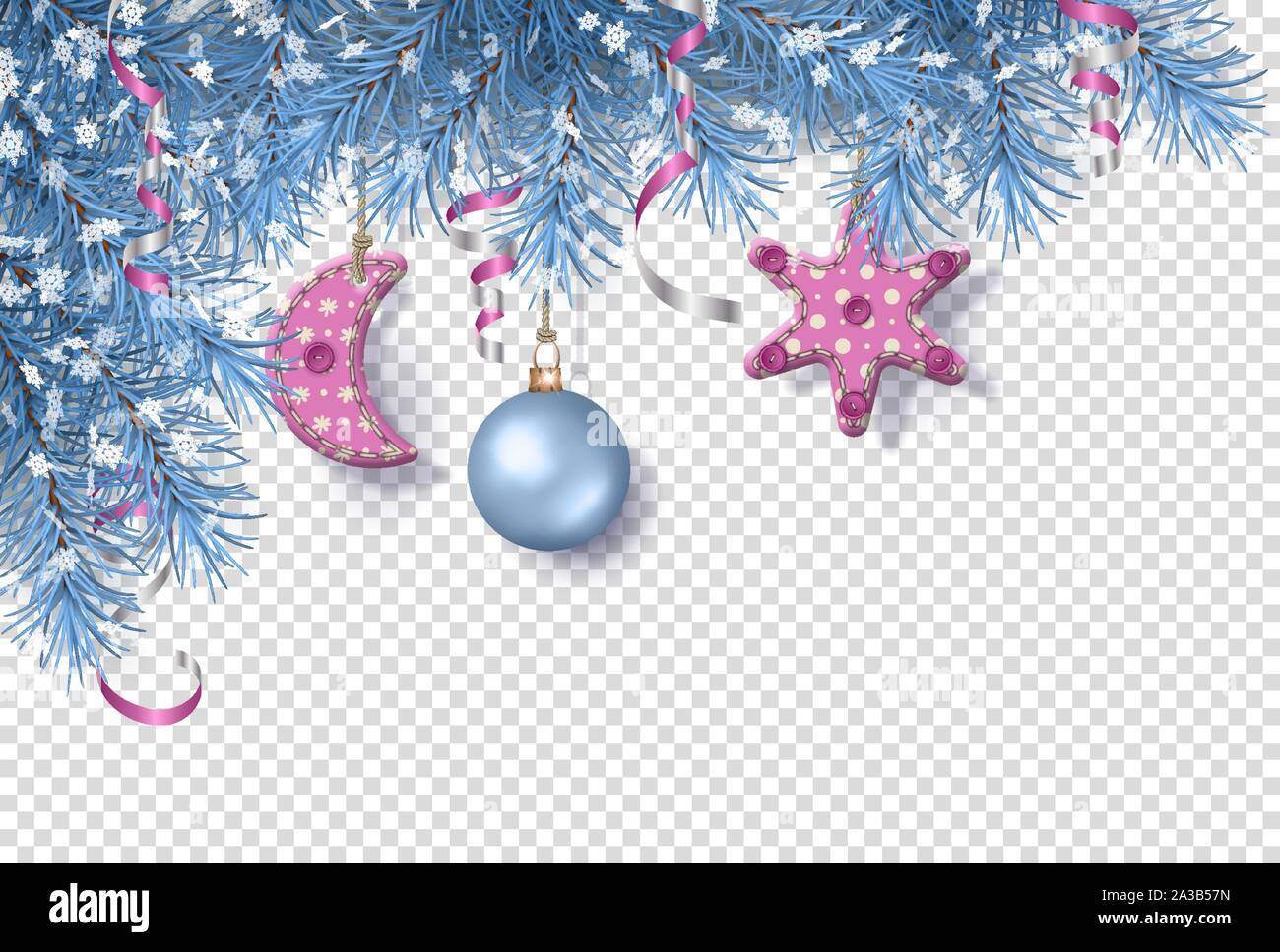 Eckrand von Weihnachtsbaum Stock Vektor