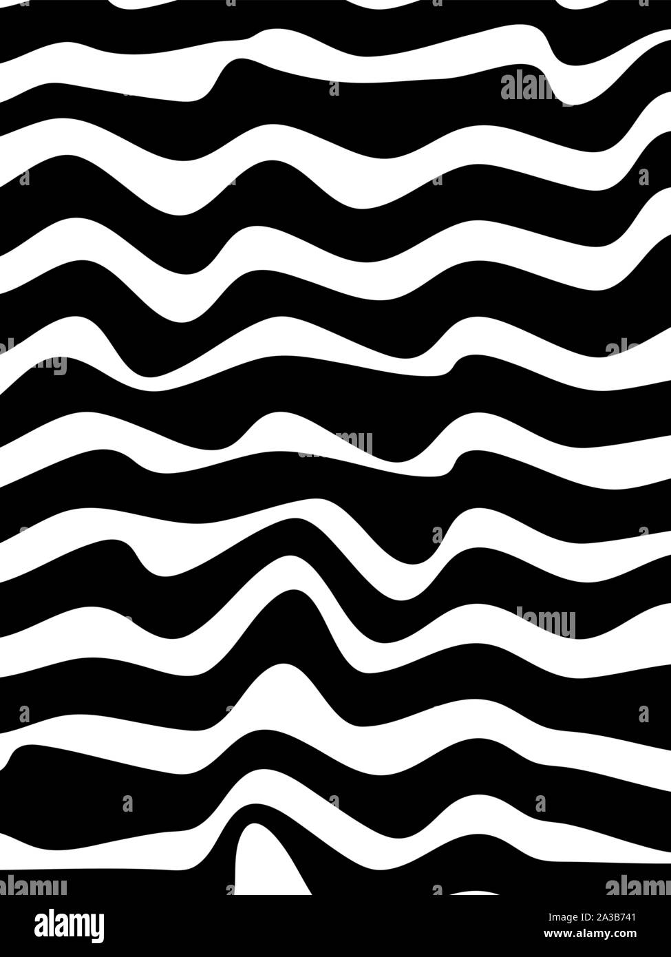 Abstrakte op-art Hintergrund, optische Illusion Zebrafell Muster Stock Vektor
