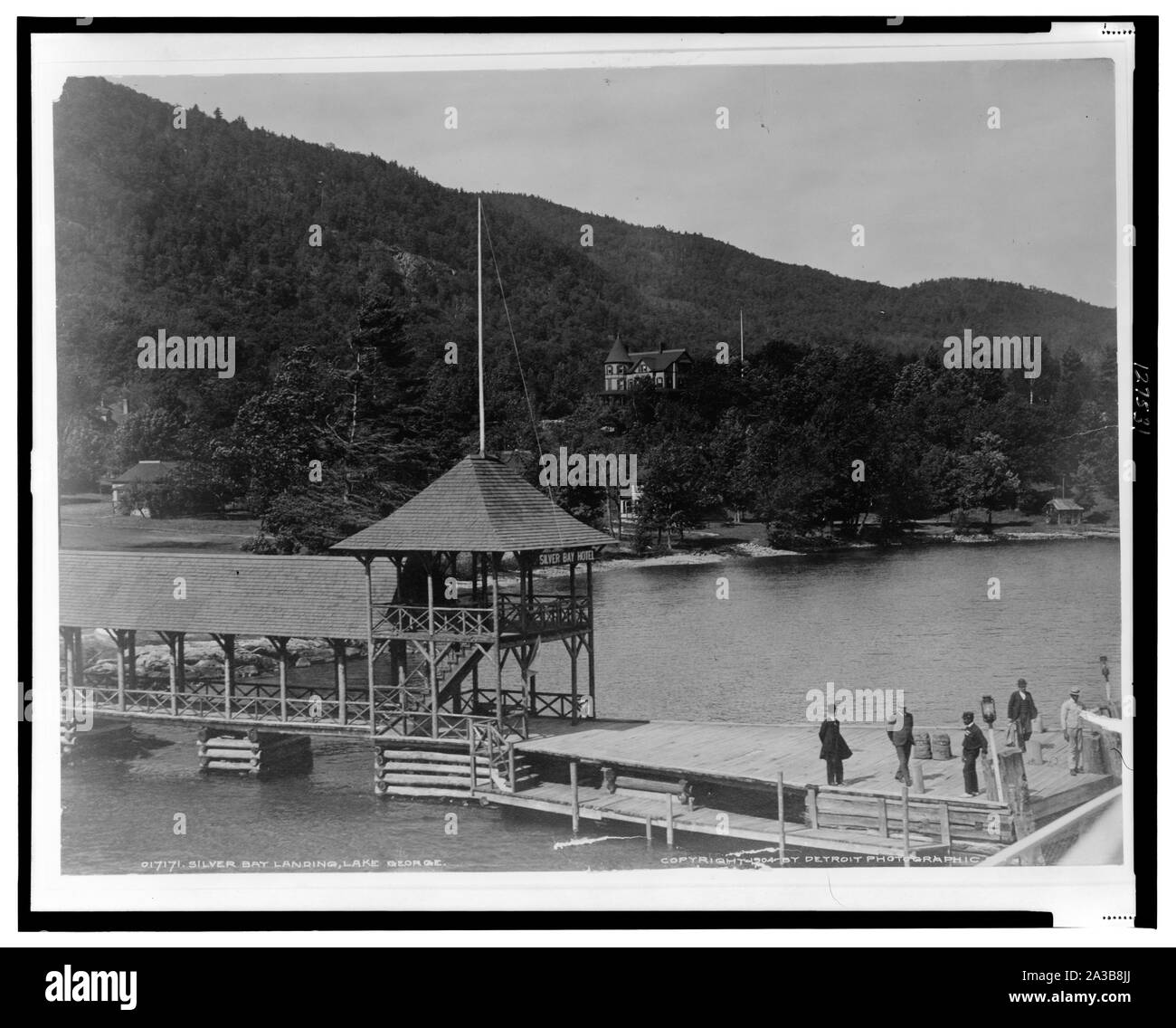 Silver Bay Landing, Lake George Stockfoto