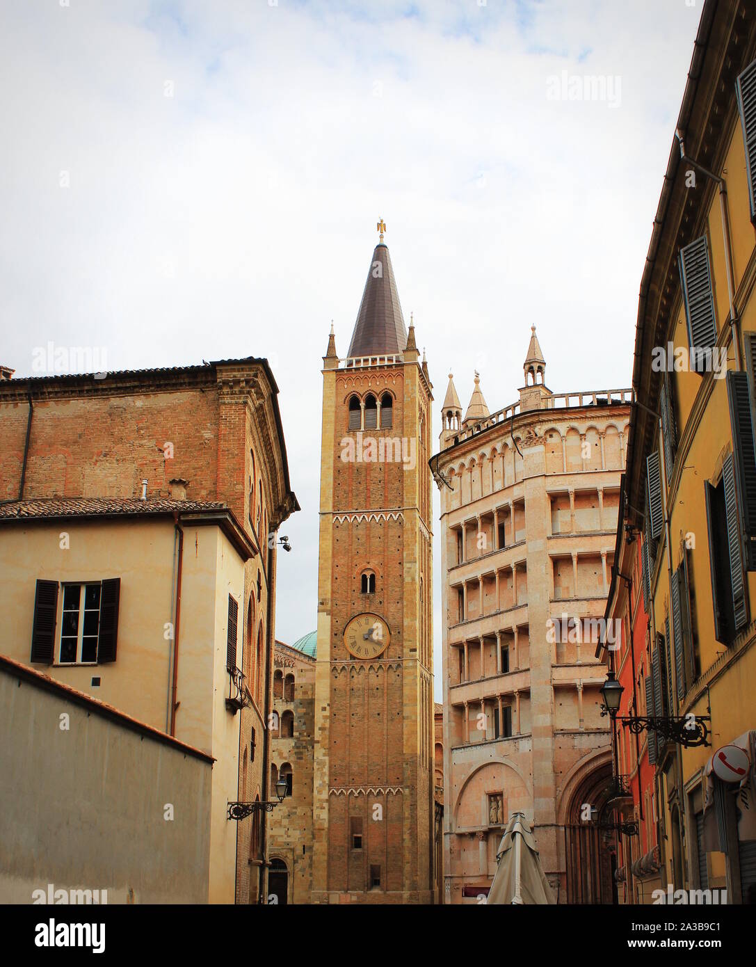 Parma Cathedral Dom und das Baptisterium in der Emilia Romagna, Italien Stockfoto