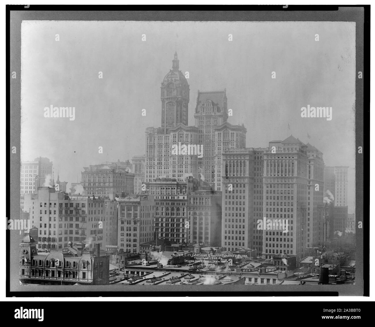 Sänger, Stadt investieren & Hudson Terminal Gebäude. Stockfoto