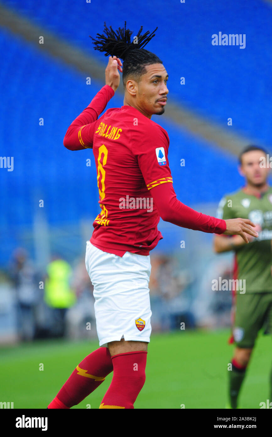 Chris smalling, Roma, während Roma Vs Cagliari, Roma, Italien, 06 Okt 2019, Fußball Italienische Fußball Serie A Männer Meisterschaft Stockfoto