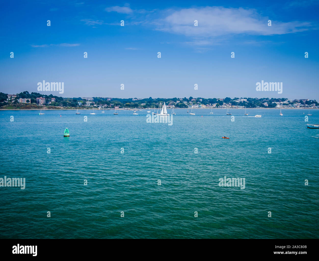 Den Hafen und die Bucht von Poole in der südküste Grafschaft Dorset, England Stockfoto