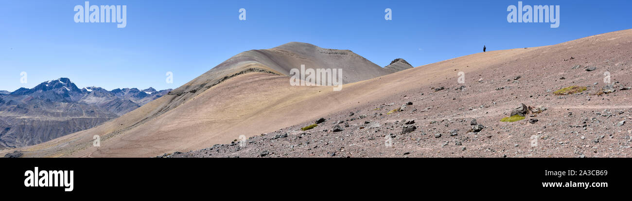 Dramatische bergszenerie an der Palomani Pass. Ausangate, Cusco, Peru Stockfoto