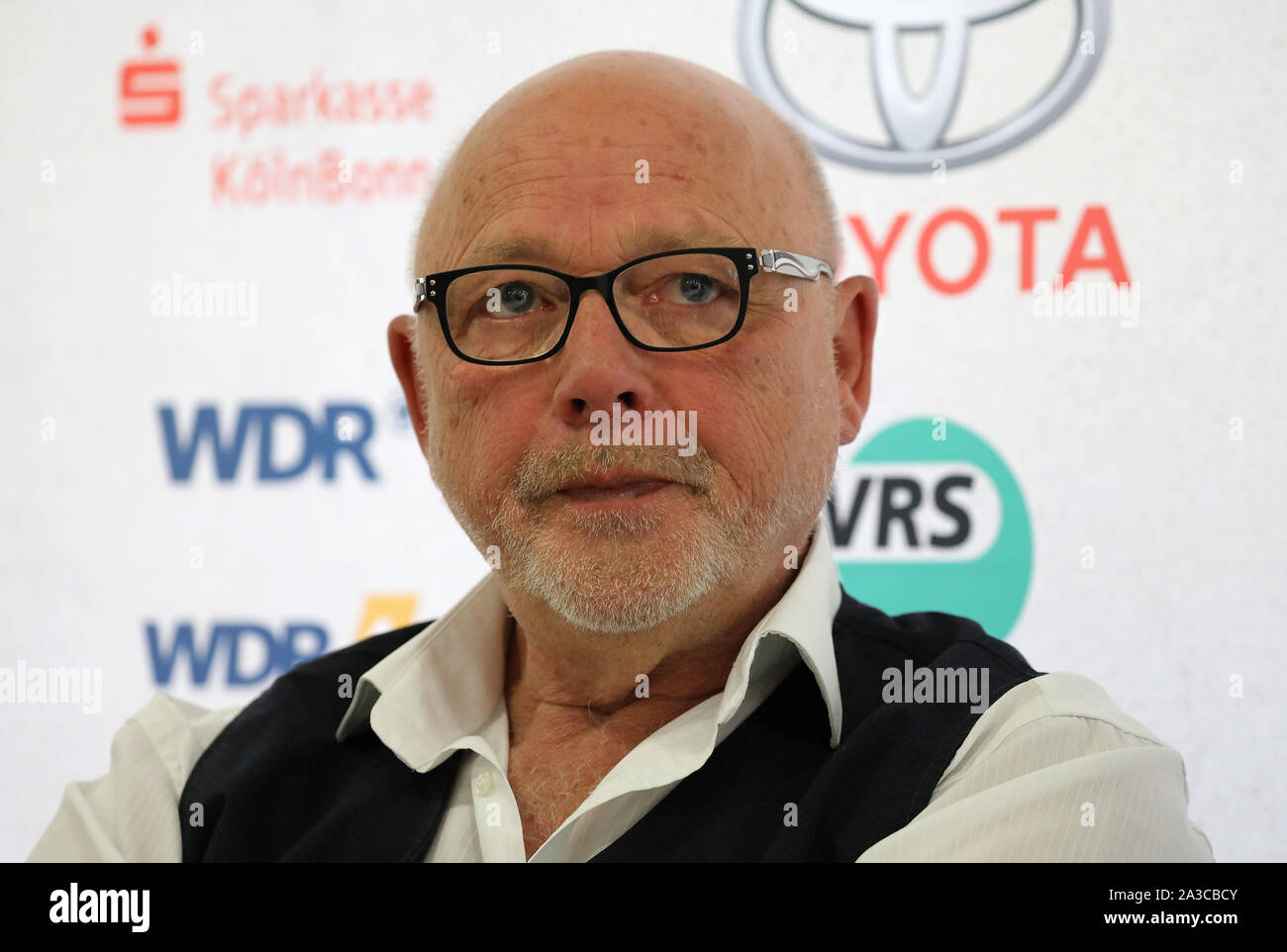Köln, Deutschland. 07 Okt, 2019. Ralph Gusovius, Schlagzeuger der Band Bläck Fööss. Die Bläck Fööss ihr 50-jähriges Jubiläum im nächsten Jahr feiern. Credit: Oliver Berg/dpa/Alamy leben Nachrichten Stockfoto